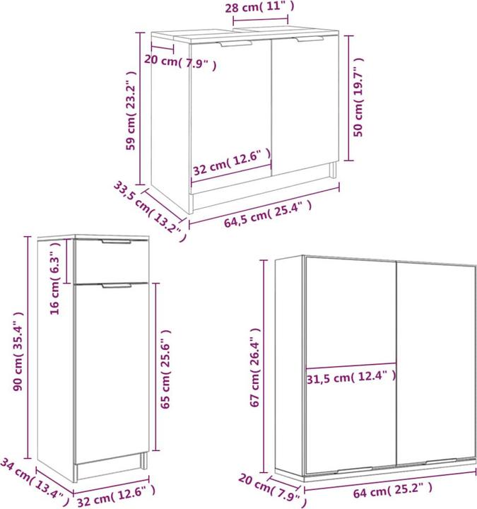 Immagine prodotto vidaXL Badezimmerschrank