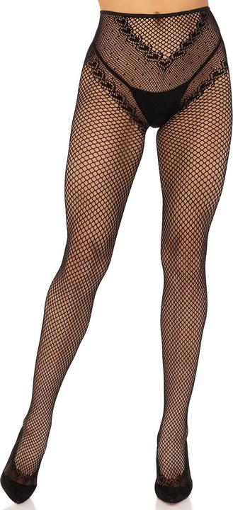 Leg Avenue Bas Résille Sans Entrejambe Noir (Taille unique)