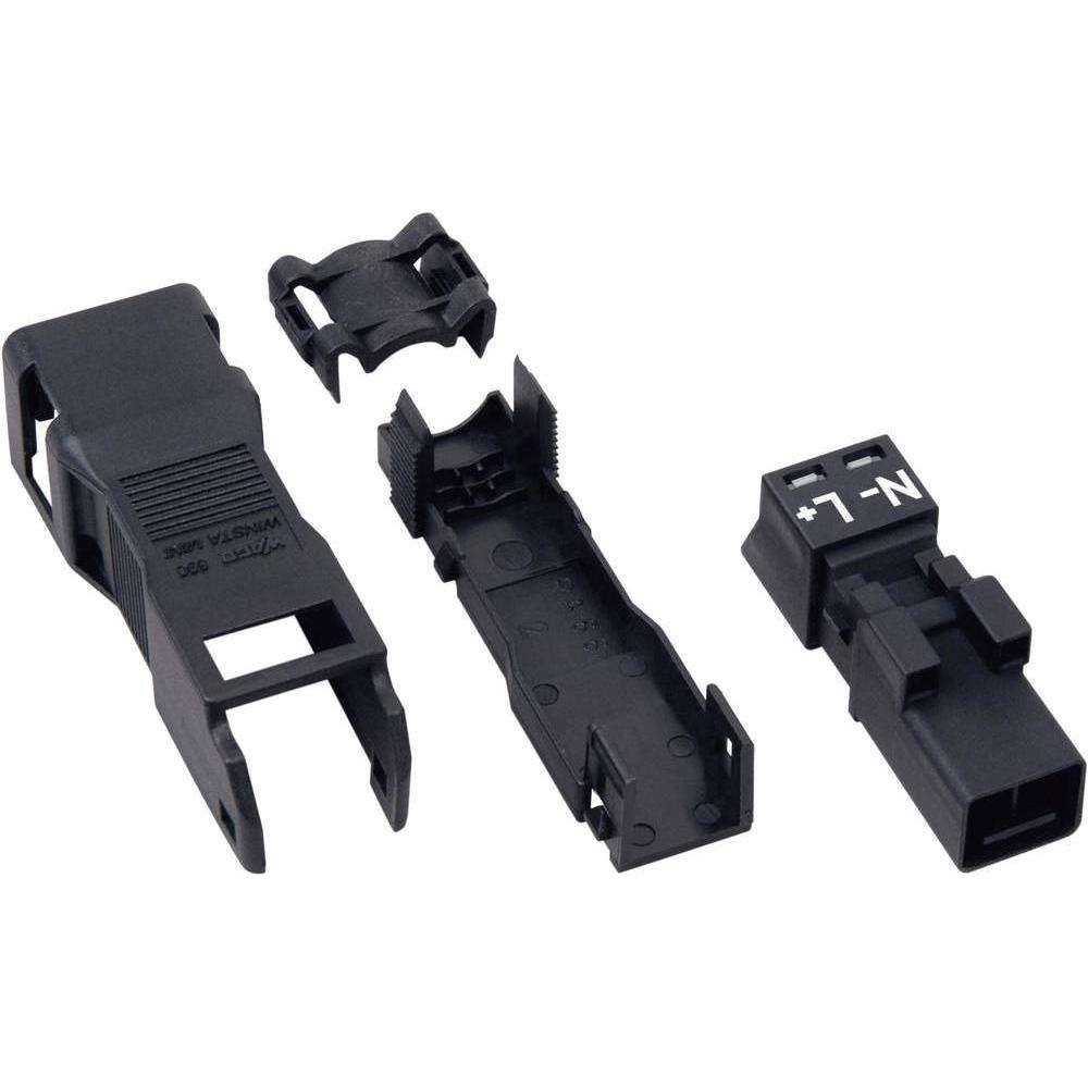 Wago WINSTA MINI Buchsen-/Stecker - Serie 890, Elektronikkabel + Stecker, Schwarz