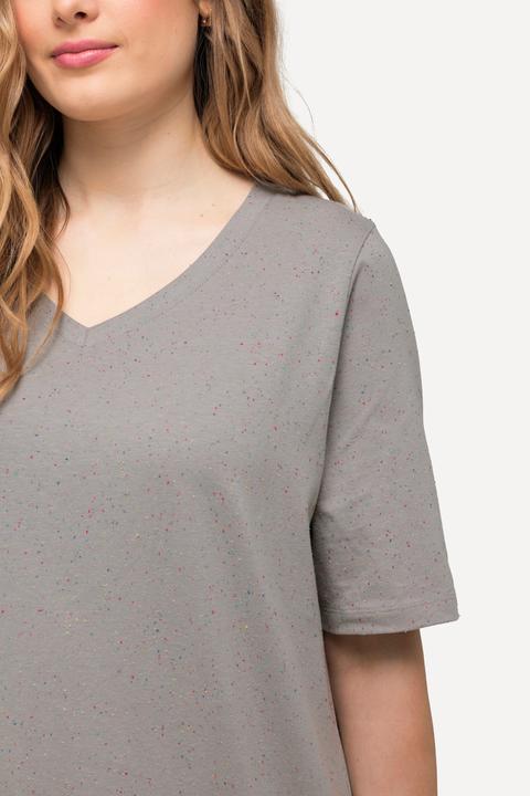 Produktbild Ulla Popken T-Shirt, Noppen, V-Ausschnitt, Halbarm (46, 48)