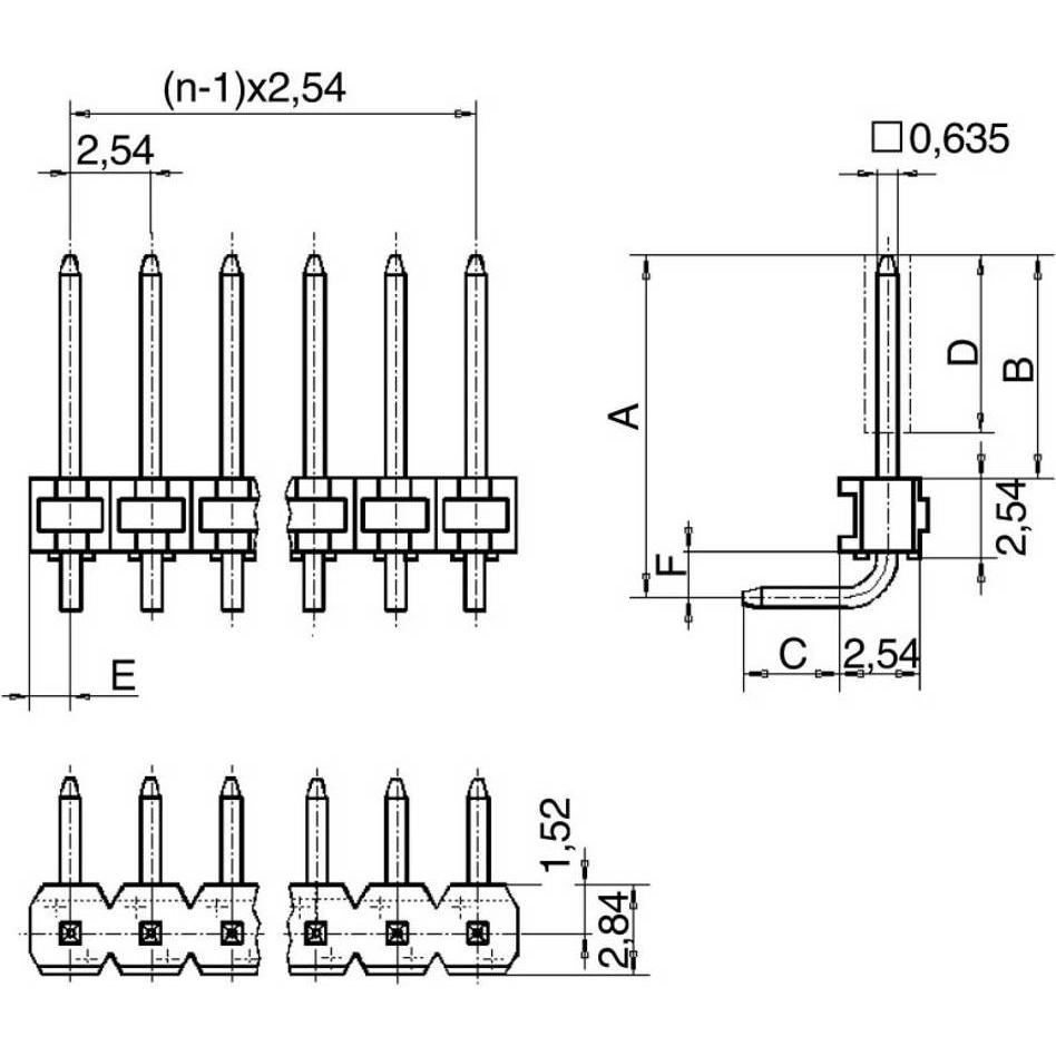 Thumbnail - BKL Electronic Stiftleiste RM 2.54 mm, Elektronikkabel + Stecker, Schwarz