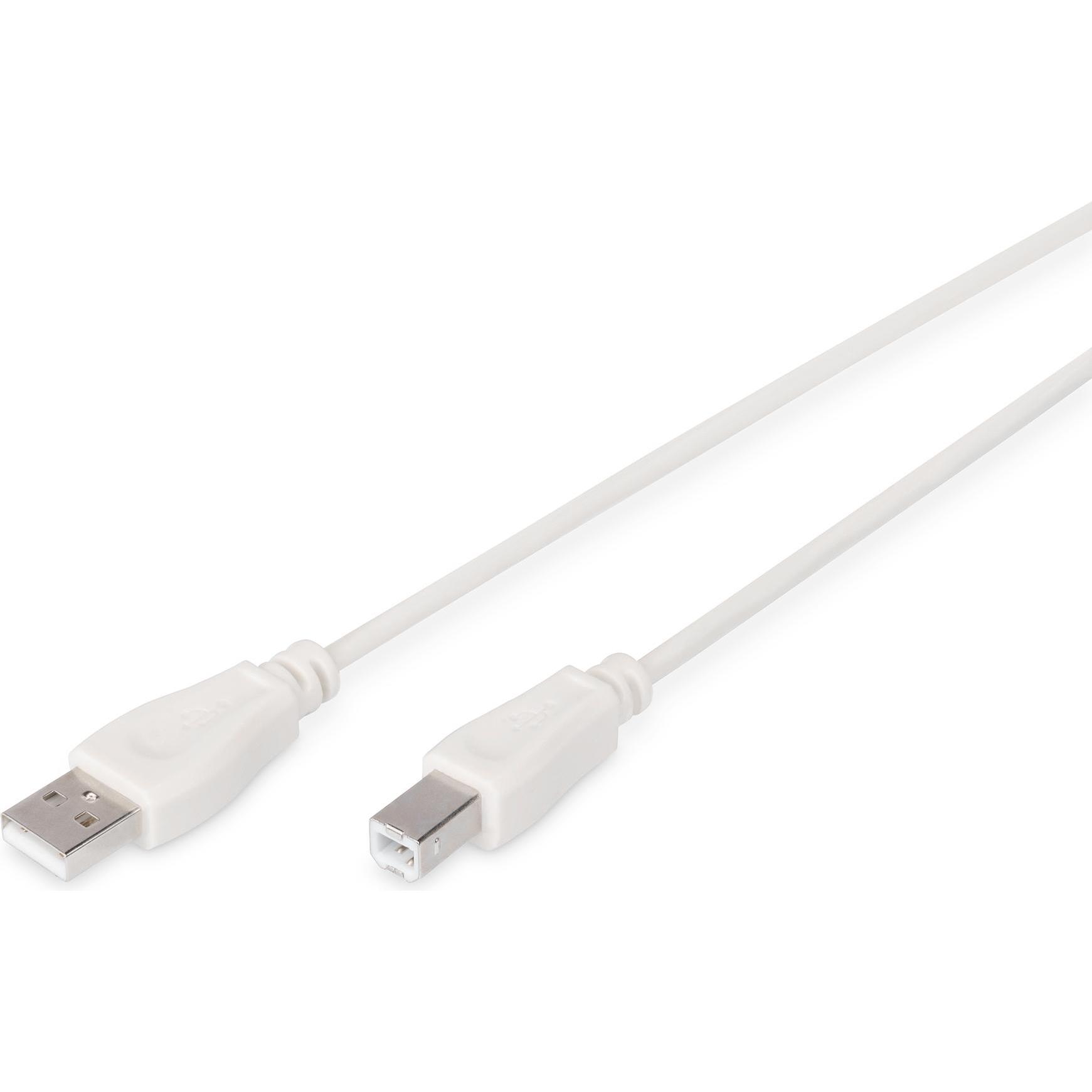 Digitus USB2.0 Anschlusskabel (5 m, USB 2.0), USB Kabel