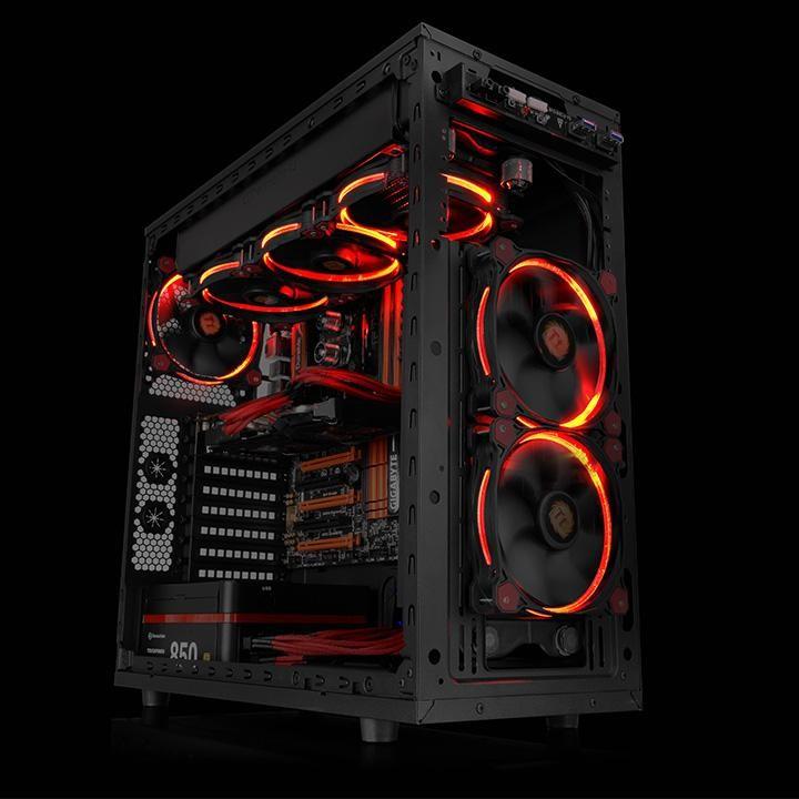 Image du produit Thermaltake Ventilateur Boîtier 120mm LED Rouge (120 mm, 1 x)