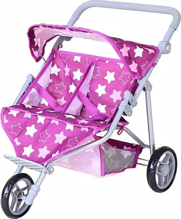 Produktbild Knorrtoys Zwillingspuppenwagen Duo - star dark pink