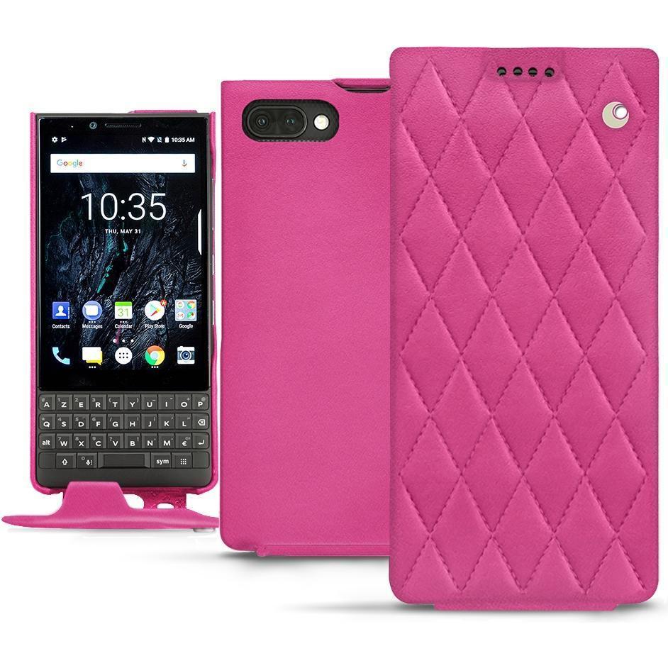 Noreve Lederschutzhülle vertikal (Blackberry KEY2), Smartphone Hülle, Rosa