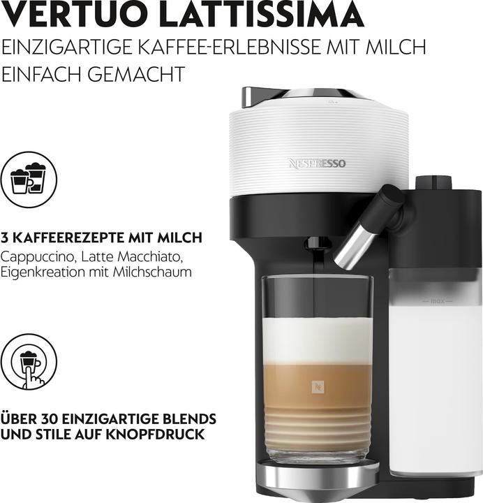 Produktbild De'Longhi Nespresso Vertuo Lattissima (NESPRESSO Vertuo)