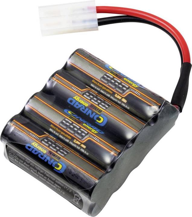 Actual product image Conrad energy 9.6V 800 mAh NiMh battery pack with Tamiya connector (9.60 V, 800 mAh)