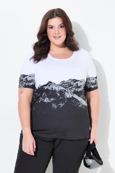 Produktbild Ulla Popken Funktionsshirt, Berge, Rundhals, Halbarm, recycelt (50, 52)