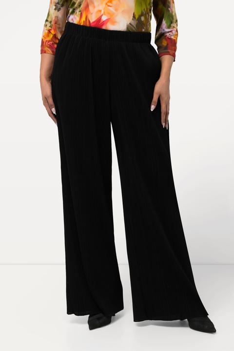 Immagine prodotto Ulla Popken Pantaloni con plissettatura, taglio della gamba dritto e ampio e cintura elastica (42)