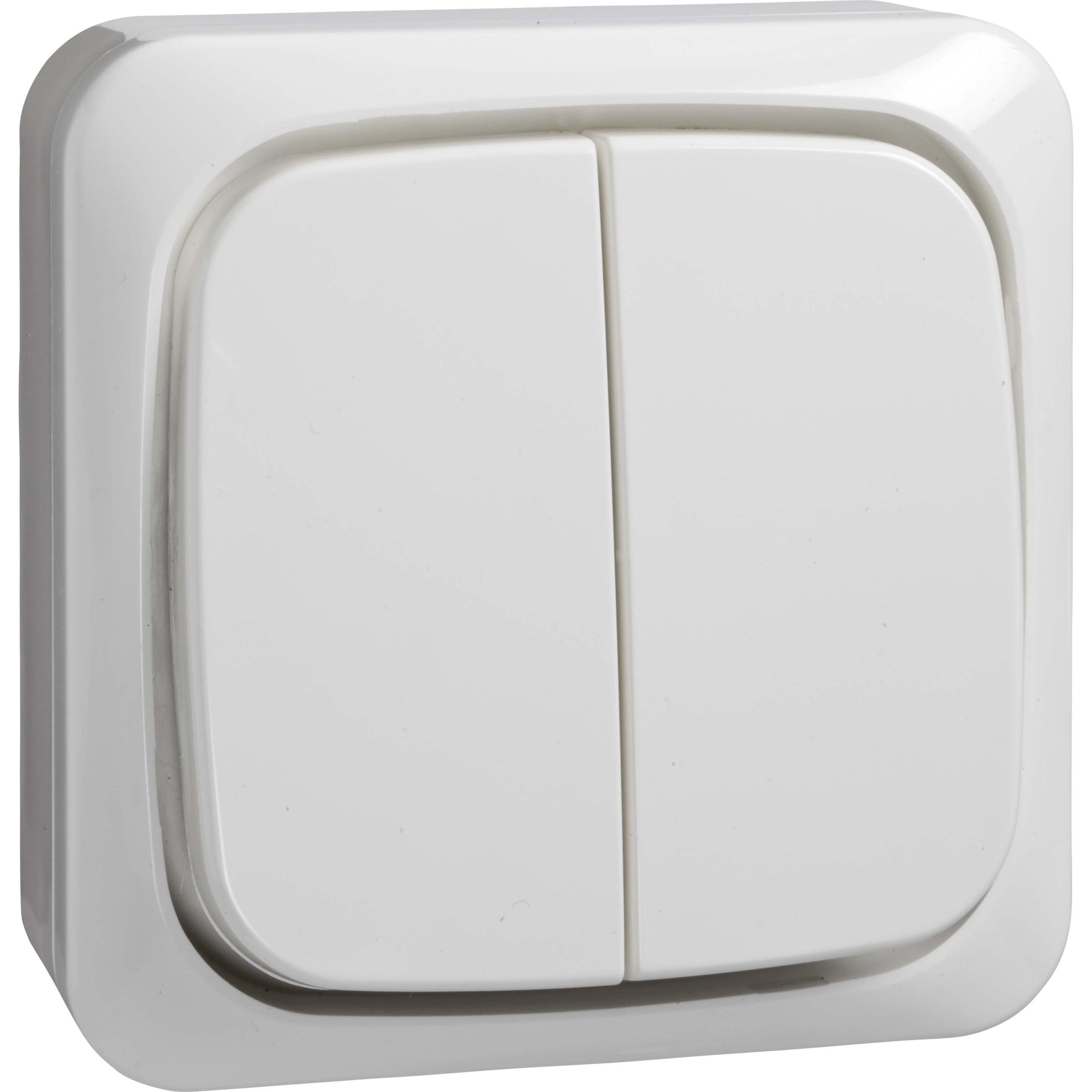 Schneider Electric Serienschalter, Taster + Schalter, Weiss