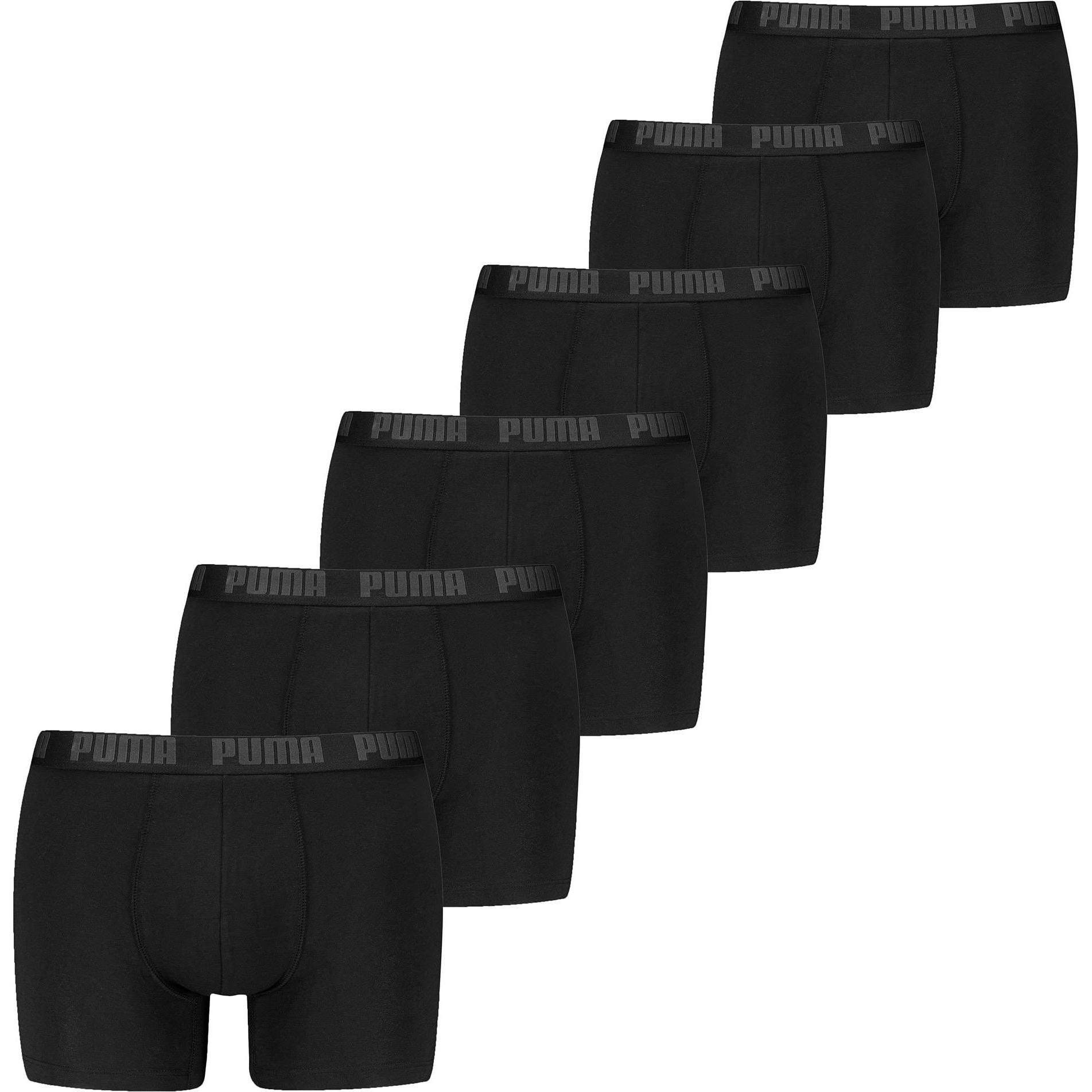 Puma, Herren, Unterhosen, Everyday Boxer, Schwarz, (S, 6er Pack)