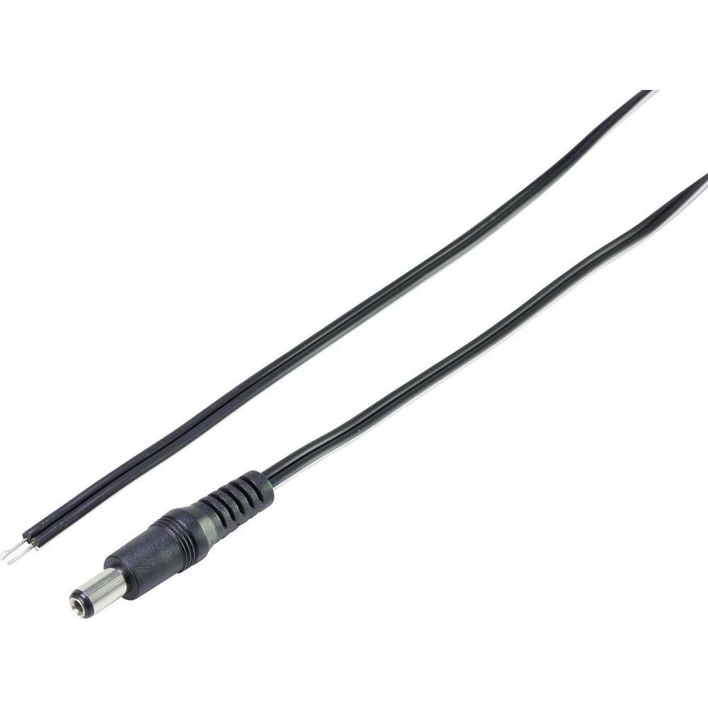 Tru Components Niedervolt-Anschlusskabel, Elektronikkabel + Stecker, Schwarz