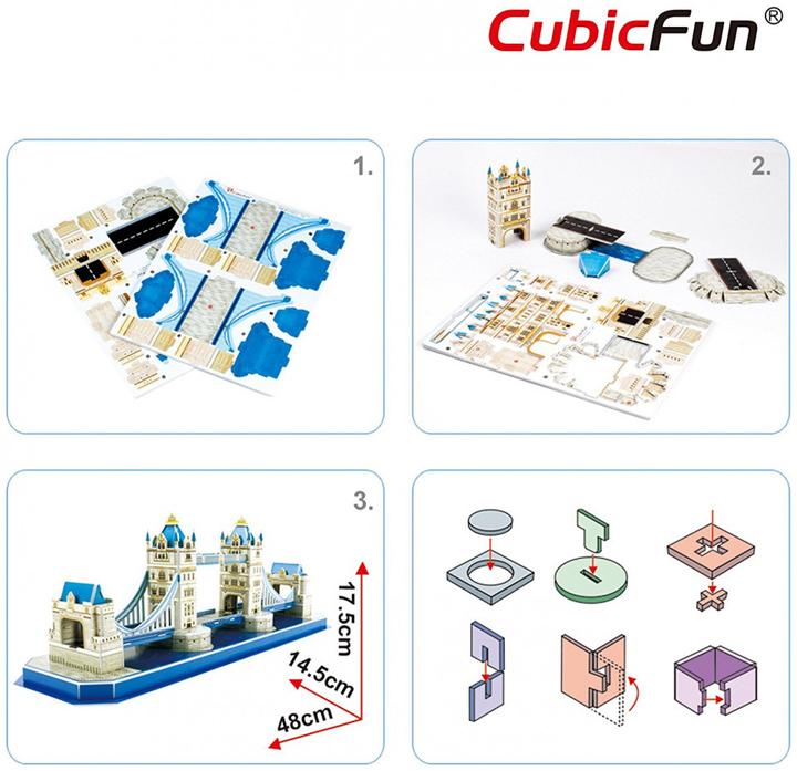 Actual product image Cubicfun Tower Bridge (52 pieces)