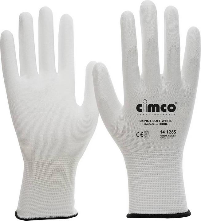 Produktbild Cimco Arbeitshandschuh Skinny Soft White, Grösse 11/XXL (11)