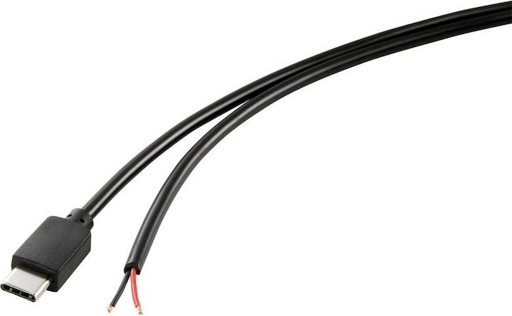 Produktbild Tru Components USB-C Stromkabel mit 2 offenen Kabelenden