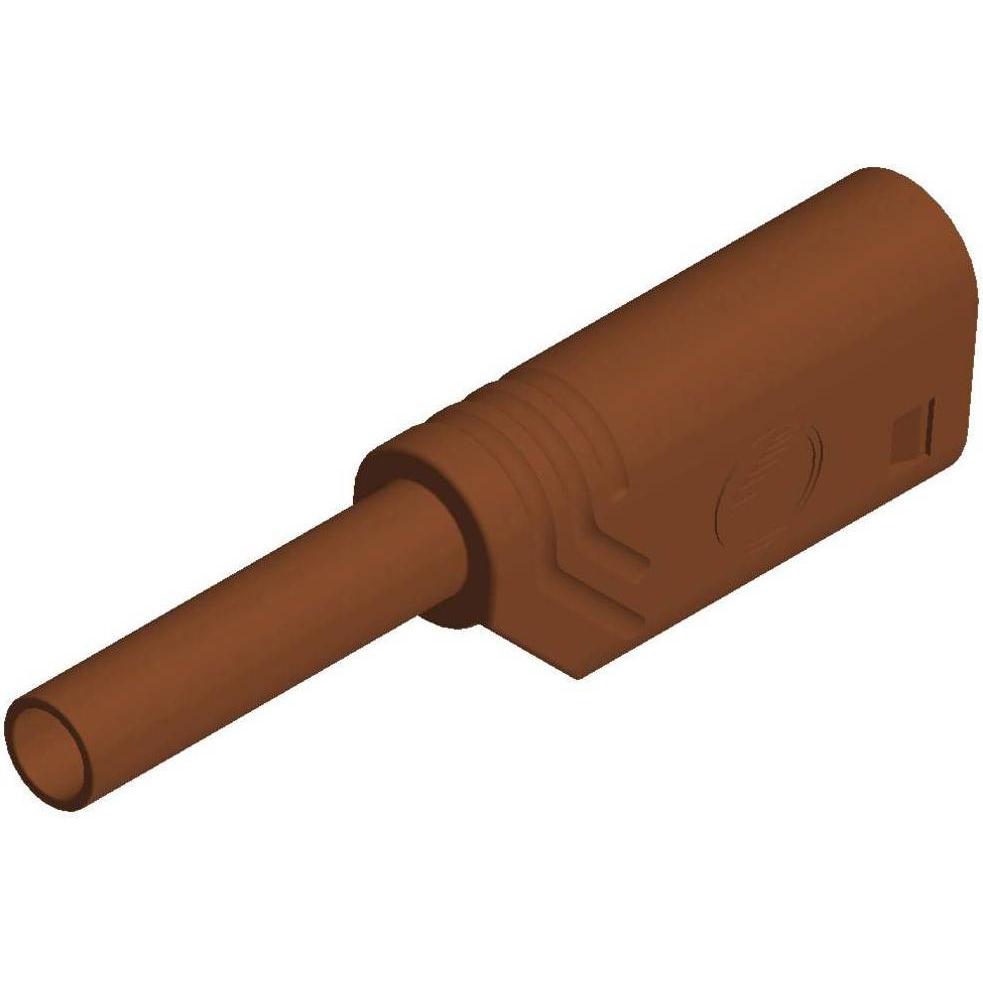 SKS MST S WS 30 Au Laborstecker Stecker, gerade Stift-Ø: 2 mm Braun 1 St., Elektronikkabel + Stecker, Braun