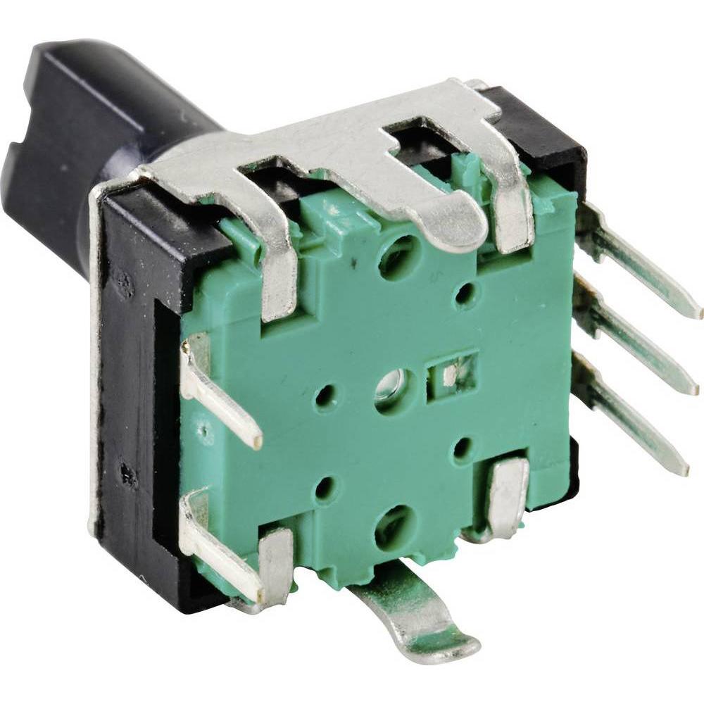 Thumbnail - Tru Components EC12S-H6-20F7-24P-24CC Drehschalter 5 V 0.5 mA 360° 1 St., Taster + Schalter, Schwarz