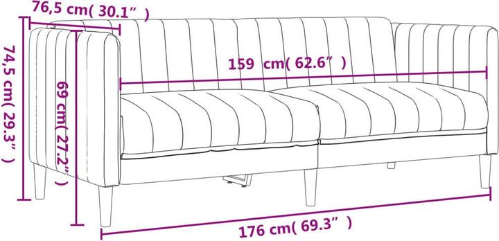 Produktbild vidaXL Sofagarnitur (2-Sitzer, 3-Sitzer)