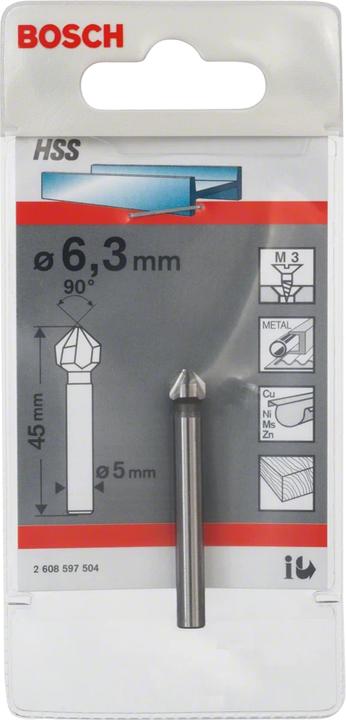 Actual product image Bosch Professional Zubehör PRO Soft Metal HSS countersink, 12.4 x 56 mm, M6 (8 mm)