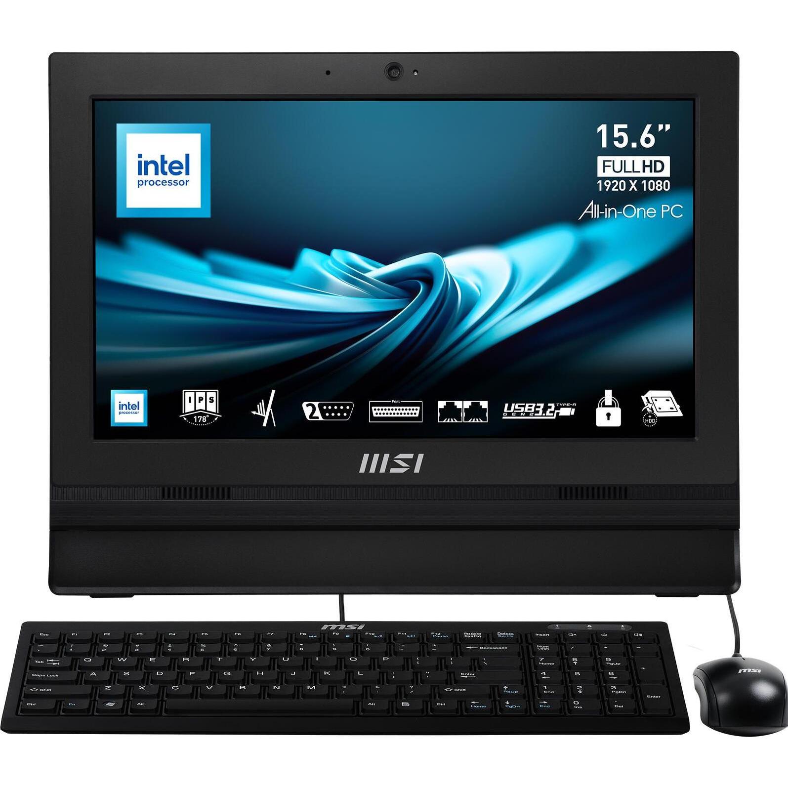 MSI PRO AP162T ADL-018XDE (128 GB, 4 GB, Grafica Intel UHD), PC, Nero