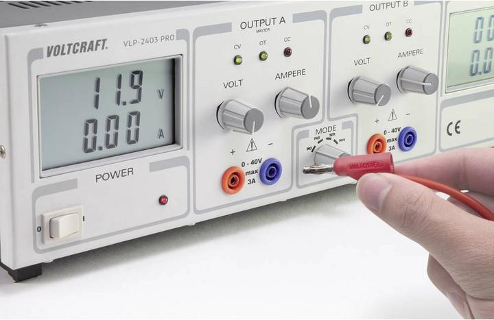 Actual product image Voltcraft VC-10906895 Multimeter Accessories Test Lead Set Red (1 m)