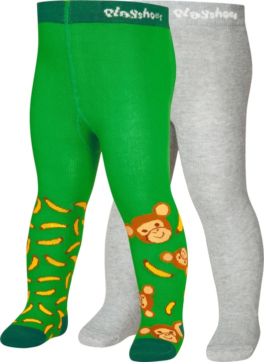 Produktbild Playshoes Baby-Strumpfhose Affe 2er Set Gr. 74/80 (74/80)