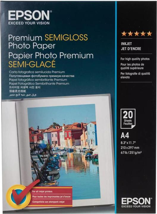 Image du produit Epson Premium Semigloss (251 g/m², A4, 20 x)