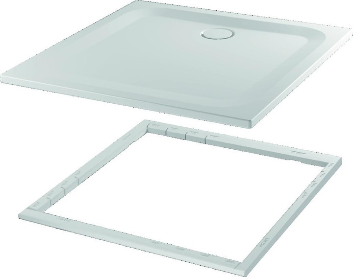 Produktbild Bette Ultra Rechteck-Duschwanne mit Minimum-Wannenträger, 850x850x25mm, Glasur Plus, 1589