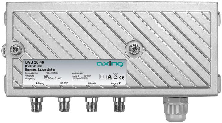 Actual product image Axing Amplifier BVS 20-46 30 dB, 107 dBaeV CSO/CTB, 1006 MHz
