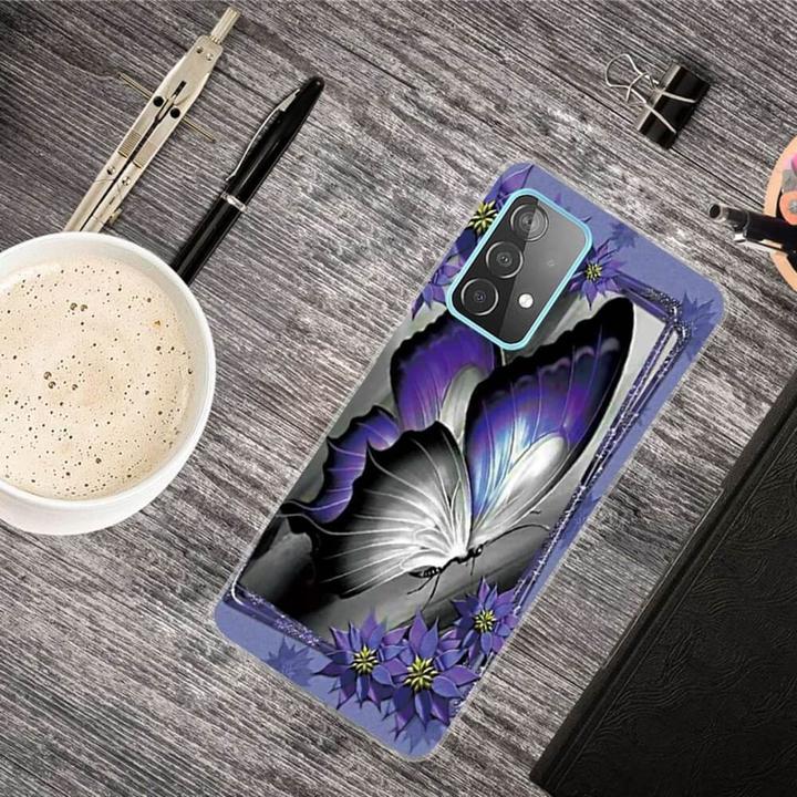 Image du produit Cover-Discount Galaxy A23 - Etui souple en silicone Papillon violet (Samsung Galaxy A23)