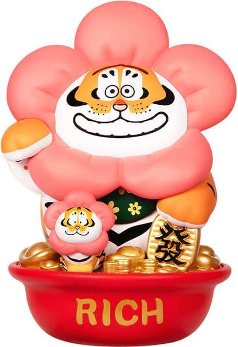 Produktbild Funism I Am Not Fat Tiger Statue Alexander the Tiger Rich Flower 20 cm