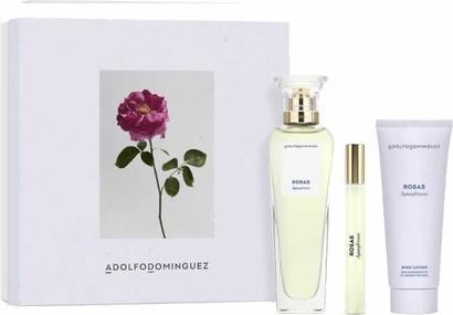 Produktbild Adolfo Dominguez AD Agua Fresca De Rosas Eau De Toilette Spray 120ml Set 3 Artikel (Eau de Toilette, 120 ml)