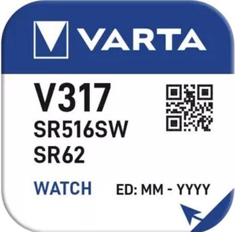 Actual product image Varta Button cell V317 (1 pcs., SR62, 8 mAh)