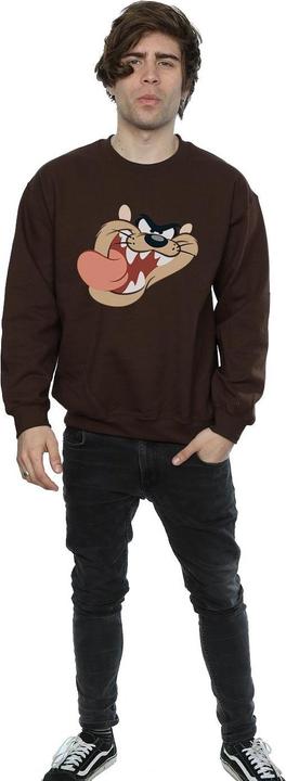 Actual product image Looney Tunes Mens Tasmanian Devil Face Sweatshirt (L)