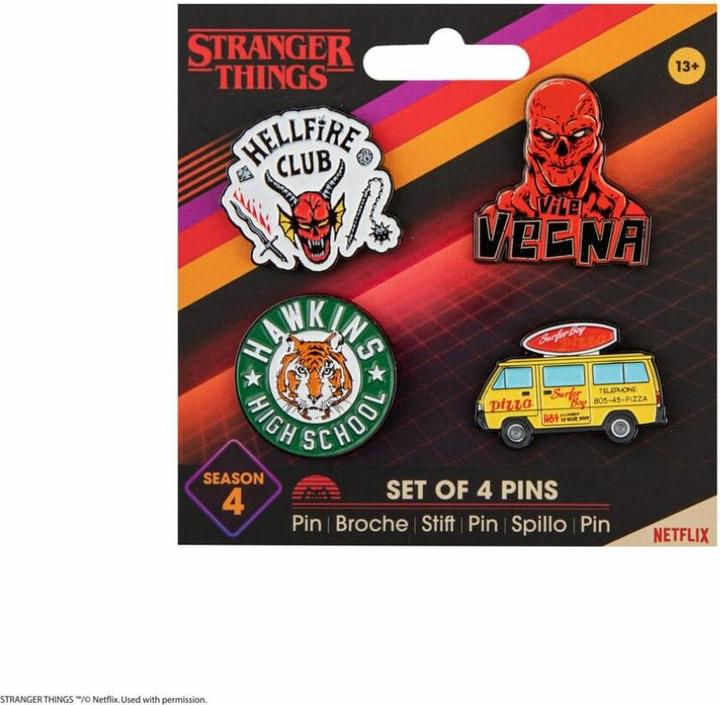 Produktbild Cinereplicas Stranger Things Ansteck-Pins 4er-Pack Season 4