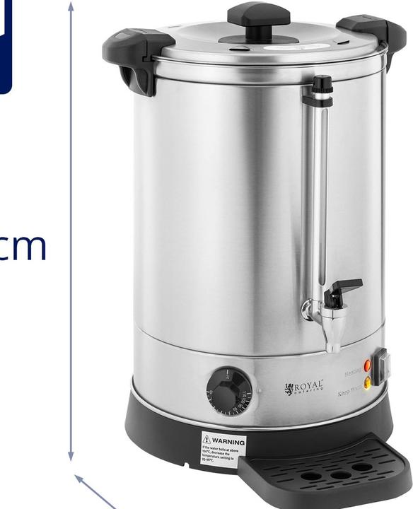 Produktbild Royal Catering Wasserkocher Edelstahl Heisswasserbereiter Heissgetränkespender 2500 W 13,5 l