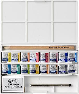 Actual product image Winsor & Newton Cotman watercolour deluxe pocketbox 19pcs