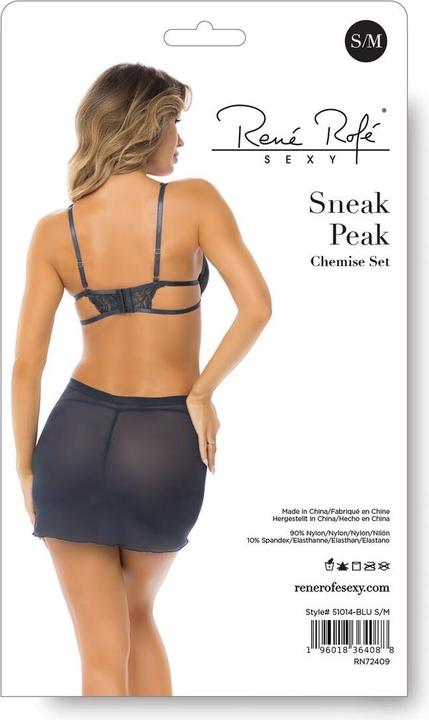 Produktbild René Rofé Sneak Peek Babydoll Set Blau (M, S)