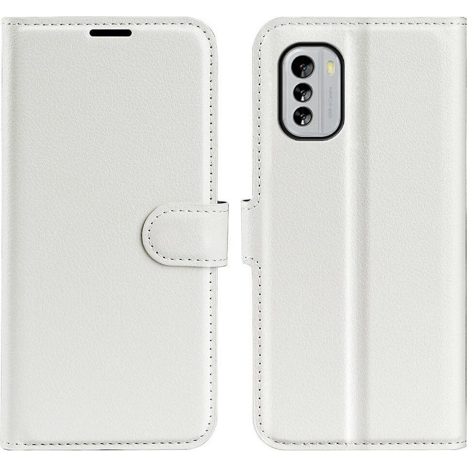 Cover-Discount Nokia G60 - Leder Etui Hülle weiss (Nokia G60), Smartphone Hülle, Weiss