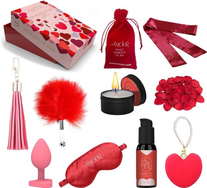 Produktbild Dreamtoys DREAM TOYS SET Amour The Hearts of Love Happy Heart wibrator w kształcie serca + korek analny S + p (Sonstiges, Polnisch)