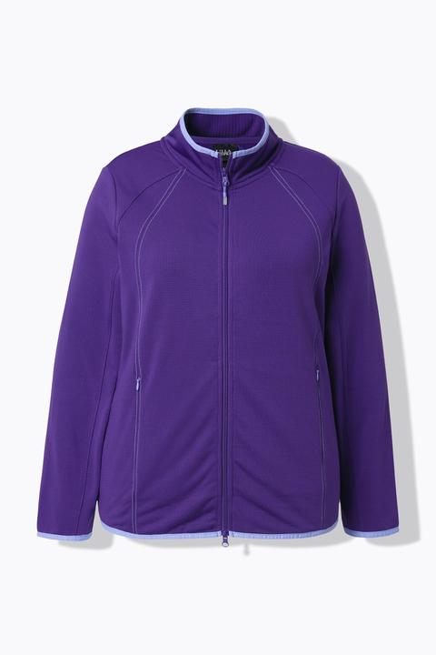 Produktbild Ulla Popken Funktions-Sweatjacke, Stehkragen, Langarm, recycelt (46, 48)