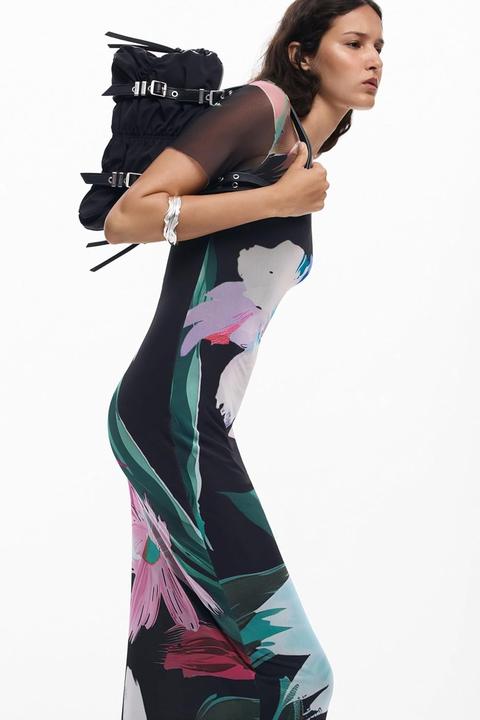 Actual product image Desigual Watercolor Floral Fitted Dress (XS)