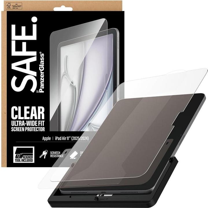 Produktbild PanzerGlass SAFE. Screen Protector iPad Air 11" (2024-2025) Ultra-Wide Fit (1 Stk., Apple iPad Air 11 2024, Apple iPad Air 11 2025, Apple iPad Air 11 2026)