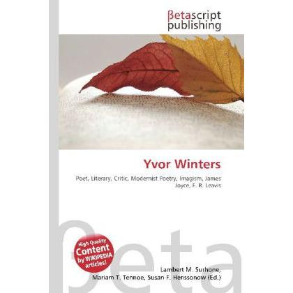 Yvor Winters, Fachbücher