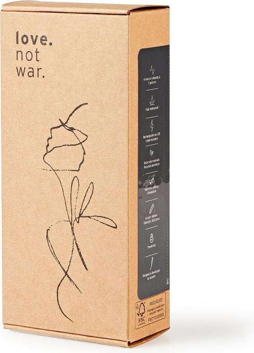 Actual product image Lovehoney x Love Not War Laska Sustainable Rechargeable Dual Stimulation Vibrator