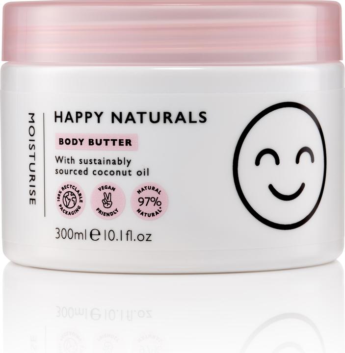Happy Naturals Beurre corporel hydratant 300ml (Crème pour le corps, 300 ml)