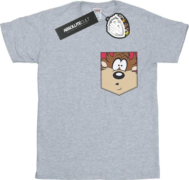Produktbild Looney Tunes Tasmanian Devil Face Faux Pocket TShirt Jungen (140, 146)