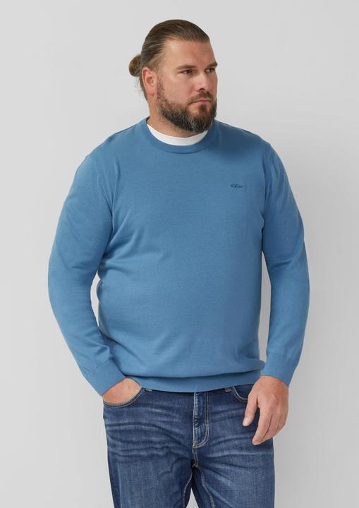 Produktbild s.Oliver Strickpullover Strickpullover mit Logo-Stickerei (3XL)