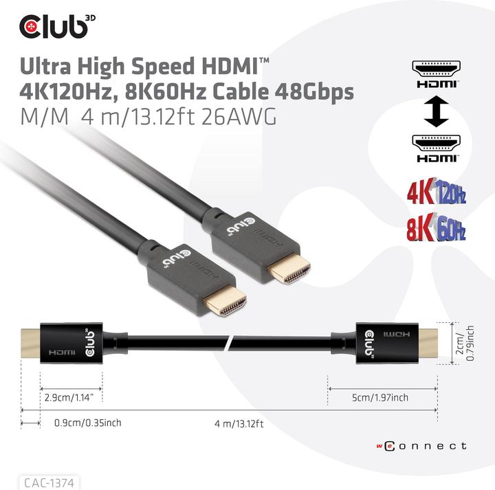 Produktbild Club 3D HDMI (Typ A) — HDMI (Typ A) (4 m)