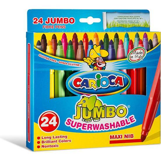 Thumbnail - Carioca, Malstifte, Jumbo Box E-6 (Mehrfarbig, 24 x)